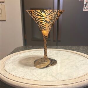 Lolita Gold & Black Martini Glass